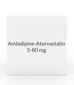 Amlodipine-Atorvastatin 5-80mg Tablets - 30 Count Bottle