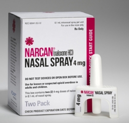 Narcan 4mg/0.1ml Nasal Spray- 2 x 0.1ml Bottles